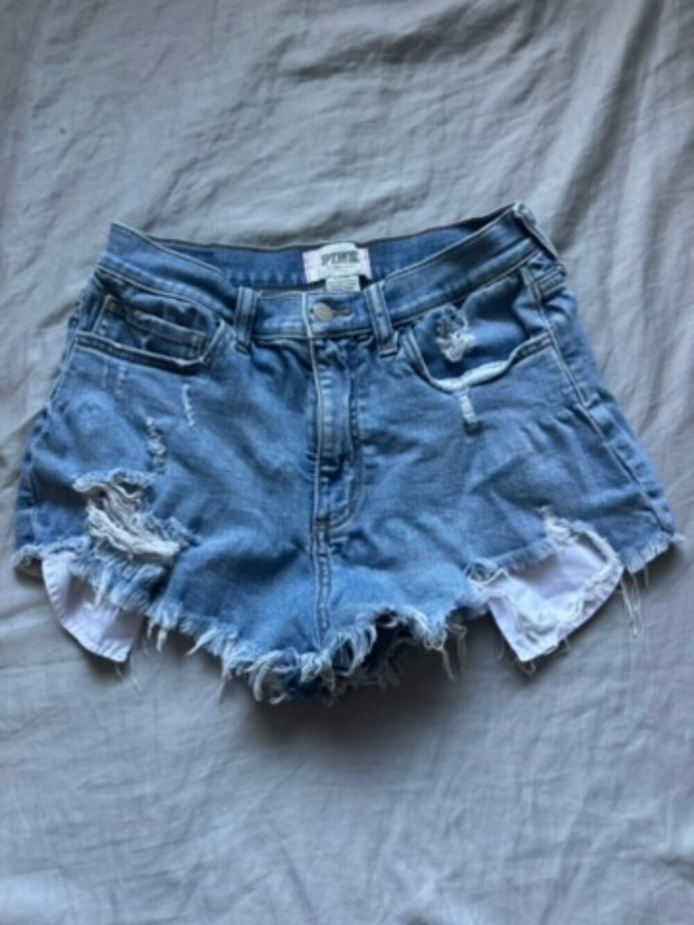 VS Pink Blue denim shorts